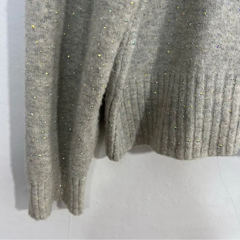 J.Crew Gemstone Sweater in Supersoft Wool Alpaca Yarn in Gray Size 3X